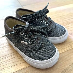 Glitter shimmer grey sparkle sparkling toddler size 5 VANS